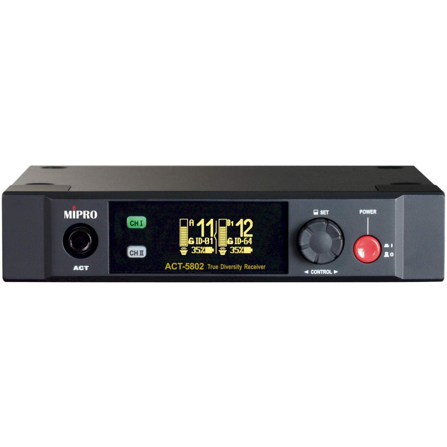 MIPRO ACT-5802 | Dwukanałowy odbiornik cyfrowy ISM 5,8 GHz rack 1/2U MIPRO - 1