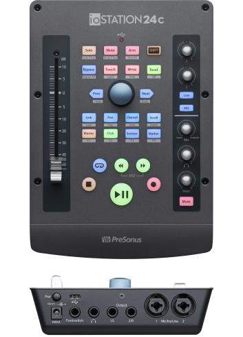 PreSonus ioStation 24c | Interfejs Audio USB-C, kontroler DAW, FX, 24-bity/96kHz, MIDI, Studio One 5 Artist w zestawie