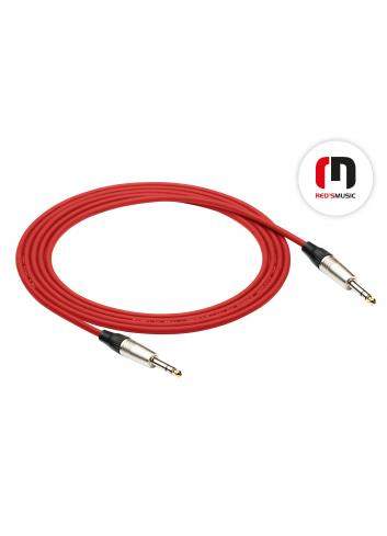 Red's Music MC06 ECONOMIC 0.3m | Kabel mikrofonowy Jack stereo/Jack stereo (czerwony)