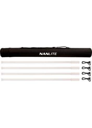 Nanlite PavoTube T8-7X 4 Light Kit | Zestaw czterech mieczy świetlnych, tub LED, 1m, 8W, RGBWW, DMX, 2700K-7500K
