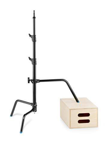 Avenger A2018LCB (C-Stand 18) | Stalowy statyw oświetleniowy C Stand z przesuwną nogą, wysokość do 175 cm, udźwig do 8 kg Avenge