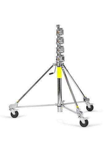 Avenger B150 (Strato Safe Crank Up) | Stalowy statyw oświetleniowy z kółkami i hamulcami, wysokość do 610 cm, udźwig do 70 kg Av