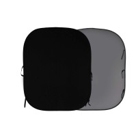Lastolite LL LB67GB | Tło tkaninowe, składane, dwustronne, Plain, Black / Gray, czarne / szare, 1.8 x 2.1 m Lastolite - 1