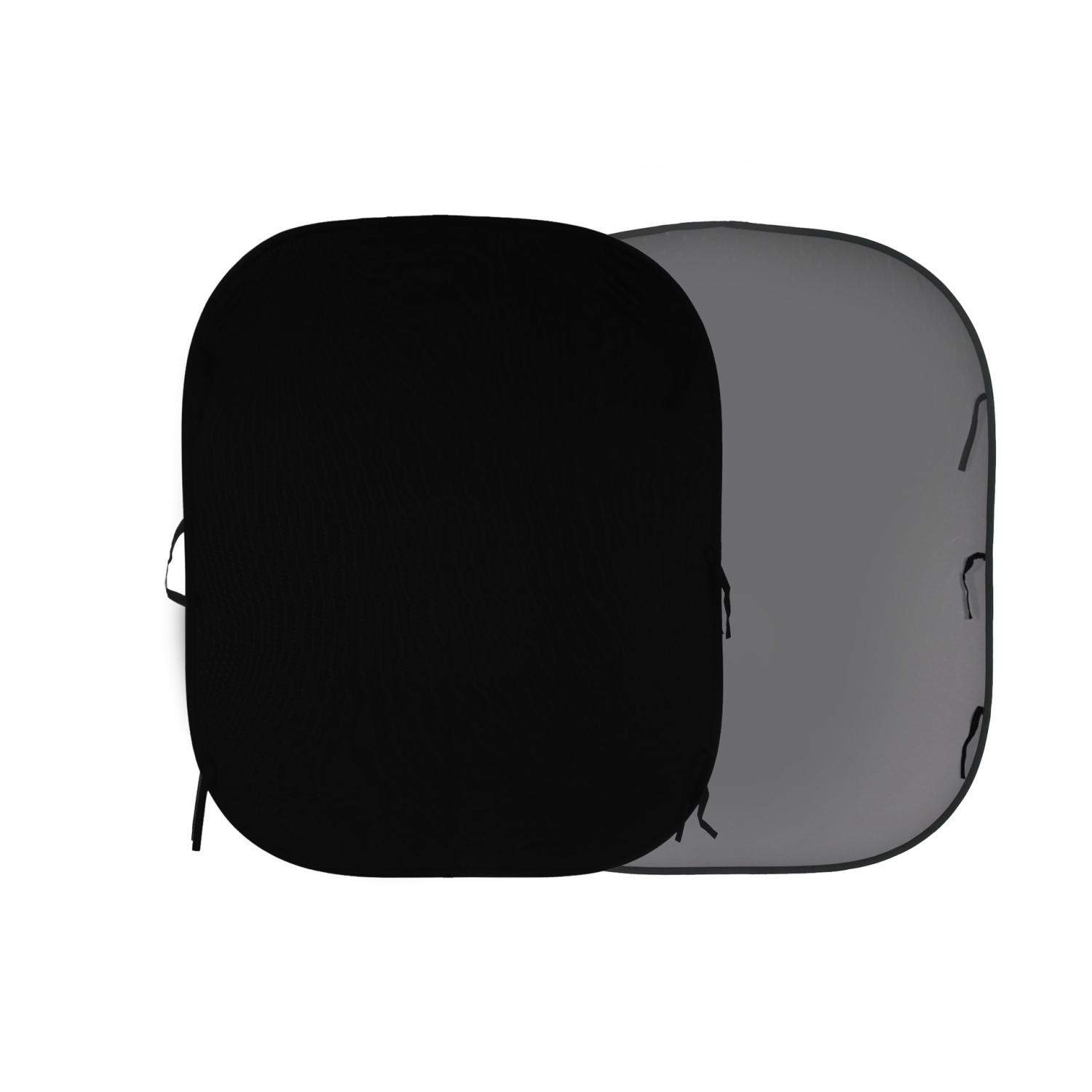 Lastolite LL LB67GB | Tło tkaninowe, składane, dwustronne, Plain, Black / Gray, czarne / szare, 1.8 x 2.1 m Lastolite - 1