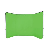 Lastolite LL LB7626 | Panoramiczne tło tkaninowe bez ramy, Panoramic Chromakey Green, zielone, 4 x 2.3 m Lastolite - 9
