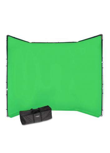 Manfrotto MLBG4301KG | Tło tkaninowe Chroma Key FX z ramą, Chromakey Green, zielone, 4 x 3 m Manfrotto - 5