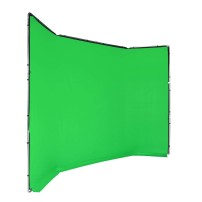 Manfrotto MLBG4301KG | Tło tkaninowe Chroma Key FX z ramą, Chromakey Green, zielone, 4 x 3 m Manfrotto - 7