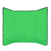 Manfrotto MLBG4301KG | Tło tkaninowe Chroma Key FX z ramą, Chromakey Green, zielone, 4 x 3 m Manfrotto - 8