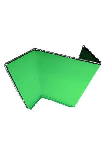Manfrotto MLBG4301KG | Tło tkaninowe Chroma Key FX z ramą, Chromakey Green, zielone, 4 x 3 m Manfrotto - 9