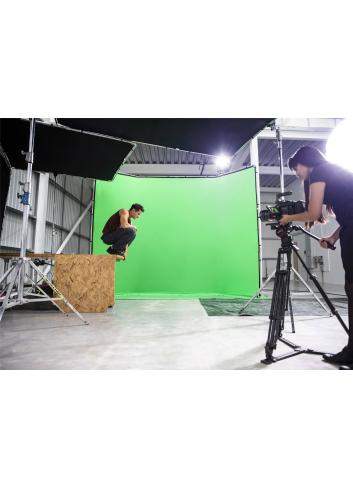 Manfrotto MLBG4301KG | Tło tkaninowe Chroma Key FX z ramą, Chromakey Green, zielone, 4 x 3 m Manfrotto - 27