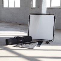 Manfrotto MLLC1101K (Pro Scrim All-In-One 1.1x1.1m) | Rama butterfly, tkanina czarna i dyfuzyjna -1.25EV, blenda Silver/White Ma