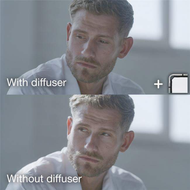 Manfrotto MLLC1101K (Pro Scrim All-In-One 1.1x1.1m) | Rama butterfly, tkanina czarna i dyfuzyjna -1.25EV, blenda Silver/White Ma