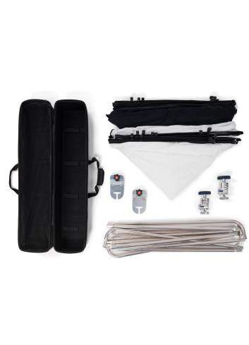 Manfrotto MLLC3301K (Pro Scrim All-In-One 2.9x2.9m) | Rama Butterfly, tkanina czarna i dyfuzyjna -1.25EV Manfrotto - 7