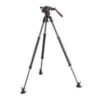 Manfrotto MVK608SNGFC | Karbonowy statyw wideo 635 Fast Single Carbon z głowicą MVH608AH, udźwig do 14 kg, wysokość do 171 cm Ma