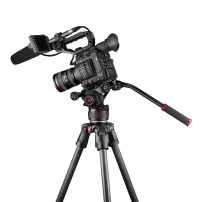 Manfrotto MVK608SNGFC | Karbonowy statyw wideo 635 Fast Single Carbon z głowicą MVH608AH, udźwig do 14 kg, wysokość do 171 cm Ma
