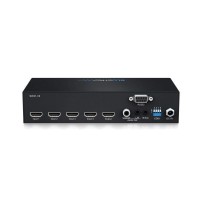 Blustream SW41AB-V2 | Przełącznik prezentacyjny, 4-kanały HDMI, x1 HDMI Out, Line Out, Coax Out, 4K 60 FPS 4:4:4, Auto Switcher 