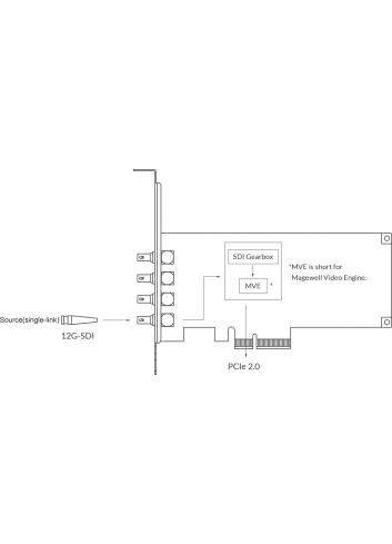 Magewell Pro Capture SDI 4K Plus (11180) | Wewnętrzna karta PCIe (Gen2 x4), Quad Link, Dual Link, Single Link, 12G-SDI Magewell 