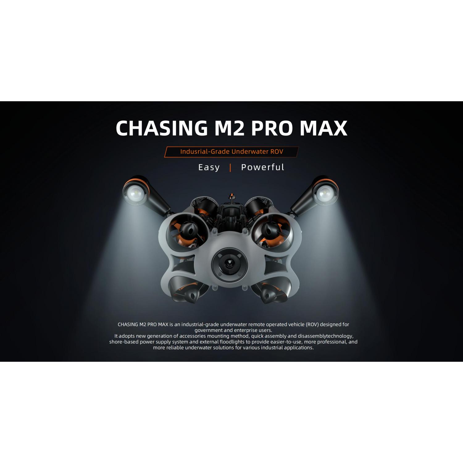 Chasing M2 Pro Max | Industrialna jednostka podwodna, dron podwodny, ROV, 4K 30 FPS, głębokość do 200m, odległość do 400m Chasin
