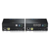 Blustream UEX100E-KIT | Przedłużacz USB 2.0 przez HDBaseT, do 100 metrów, dwukierunkowe PoC, IR, RS-232, Audio IN/OUT Blustream 