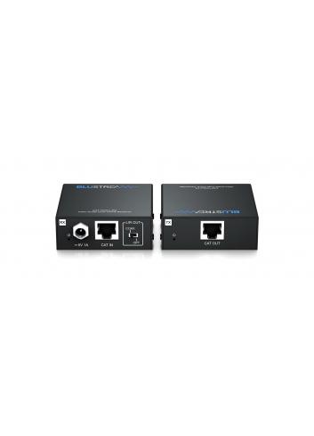 Blustream CAT100AU | Przedłużacz, extender audio przez Ethernet (CAT 5e/Cat 6), konwerter cyfrowo-analogowy, ADC, splitter Blust