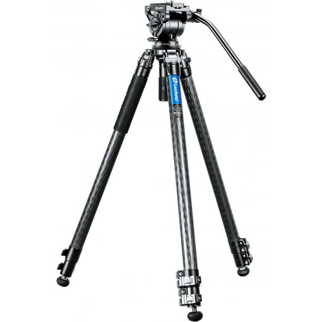 Leofoto LVM-323C+BV-15 | Karbonowy statyw foto-wideo z głowicą BV-15, udźwig do 10 kg, wysokość do 1.68 m Leofoto - 1
