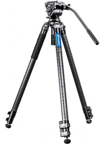 Leofoto LVM-323C+BV-10 | Karbonowy statyw foto-wideo z głowicą BV-10, udźwig do 6 kg, wysokość do 1.65 m Leofoto - 1