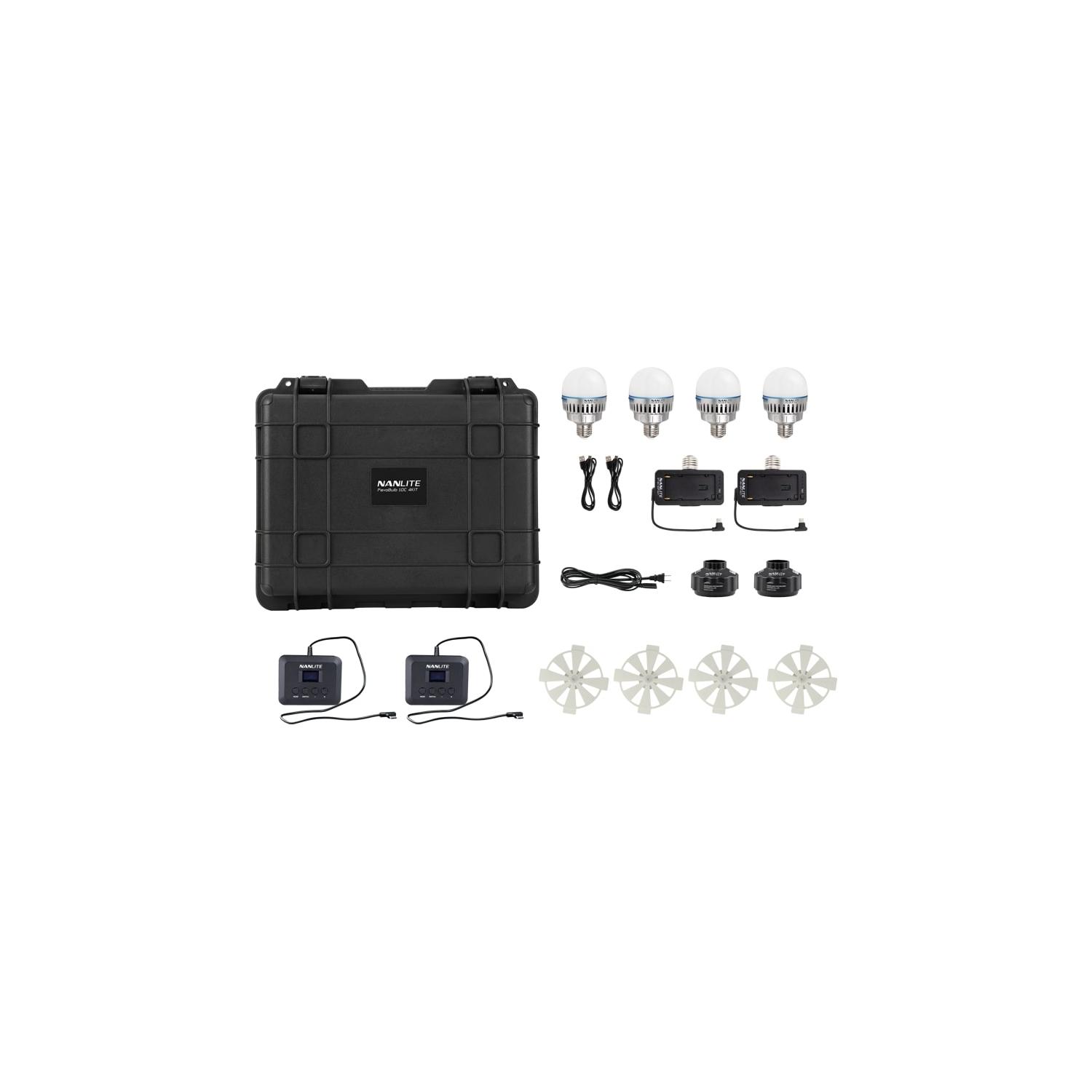 Nanlite PavoBulb 10C 4-Kit | Zestaw żarówek RGB z walizką i akcesoriami, 2700-7500K, CRI 95, DMX, Bluetooth Nanlite - 1