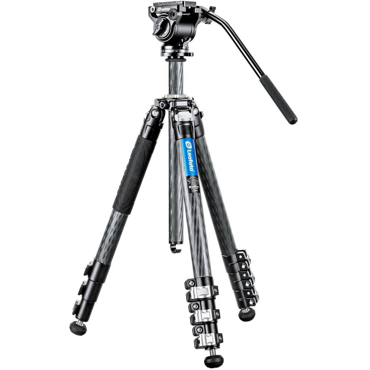 Leofoto LV-284C+BV-5 | Karbonowy statyw foto-wideo z głowicą BV-5, udźwig do 4 kg, wysokość do 1.58 m Leofoto - 1