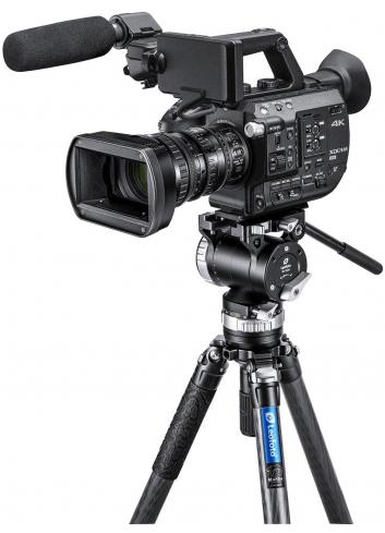 Leofoto LV-284C+BV-5 | Karbonowy statyw foto-wideo z głowicą BV-5, udźwig do 4 kg, wysokość do 1.58 m Leofoto - 1