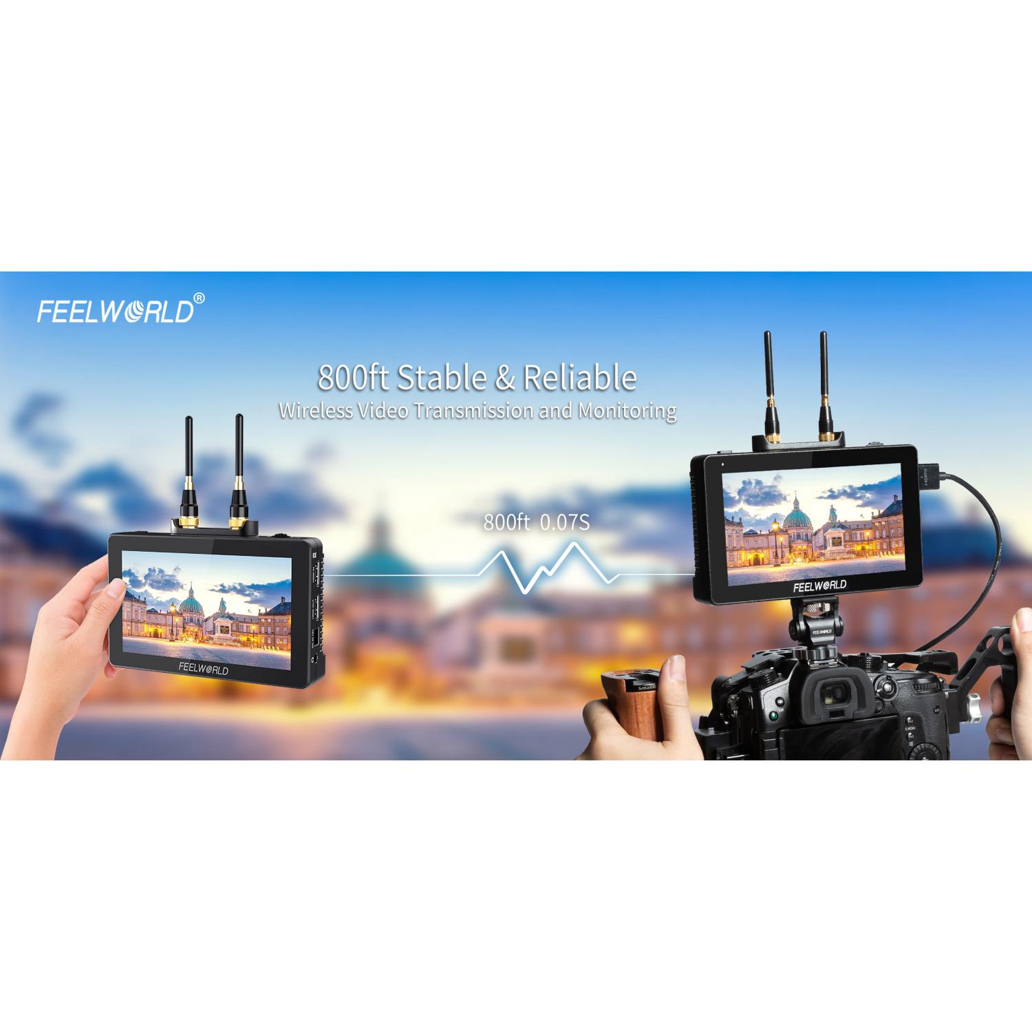 Feelworld FT6+FR6 | Monitory podglądowe z transmiterem bezprzewodowym 250m, 5.5", HDMI Feelworld - 19