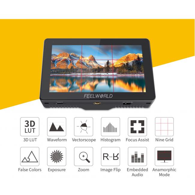 Feelworld FT6+FR6 | Monitory podglądowe z transmiterem bezprzewodowym 250m, 5.5", HDMI Feelworld - 20