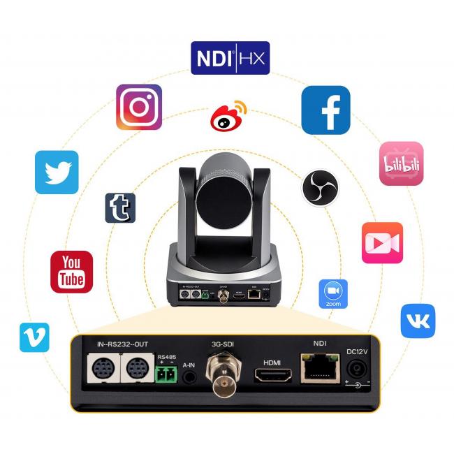 Feelworld NDI20X | Kamera PTZ 20x Zoom, NDI, IP, HDMI, 3G-SDI, PoE Feelworld - 12
