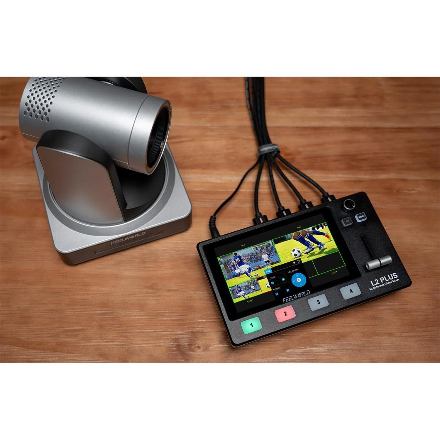 Feelworld L2 Plus | Mikser wideo, 4-kanałowy HDMI, ekran 5.5", sterowanie PTZ Feelworld - 9