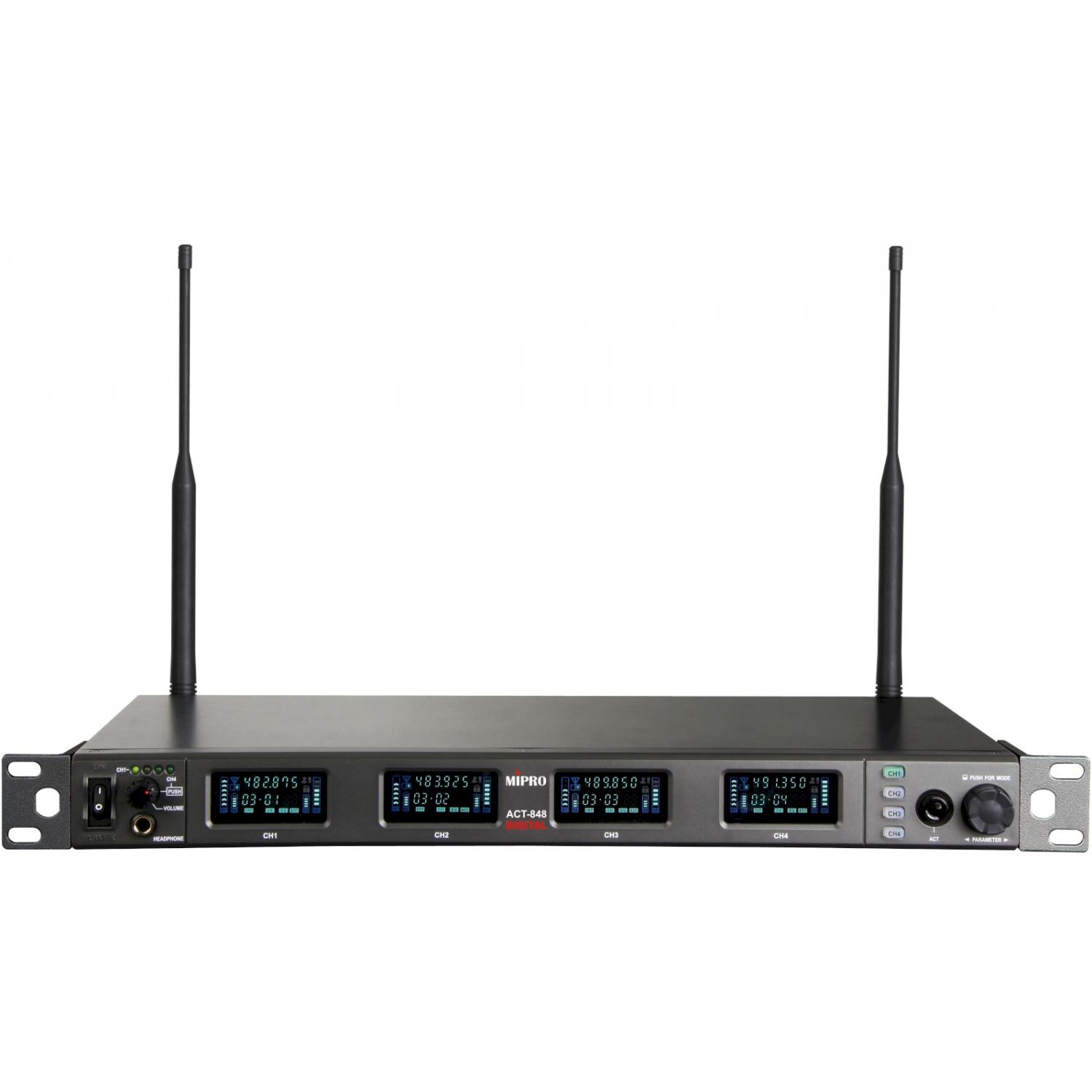 MIPRO ACT-848 | Czterokanałowy szerokopasmowy odbiornik UHF 72MHz rack 1U MIPRO - 1