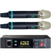 MIPRO ACT-5802 / 2x ACT-580H | Zestaw dwa mikrofony bezprzewodowe do ręki, odbiornik XLR MIPRO - 1