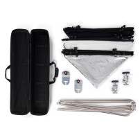 Manfrotto MLLC2201K (Pro Scrim All-In-One 2x2m) | Rama butterfly, tkanina czarna i dyfuzyjna -1.25EV, blenda Silver/White Manfro