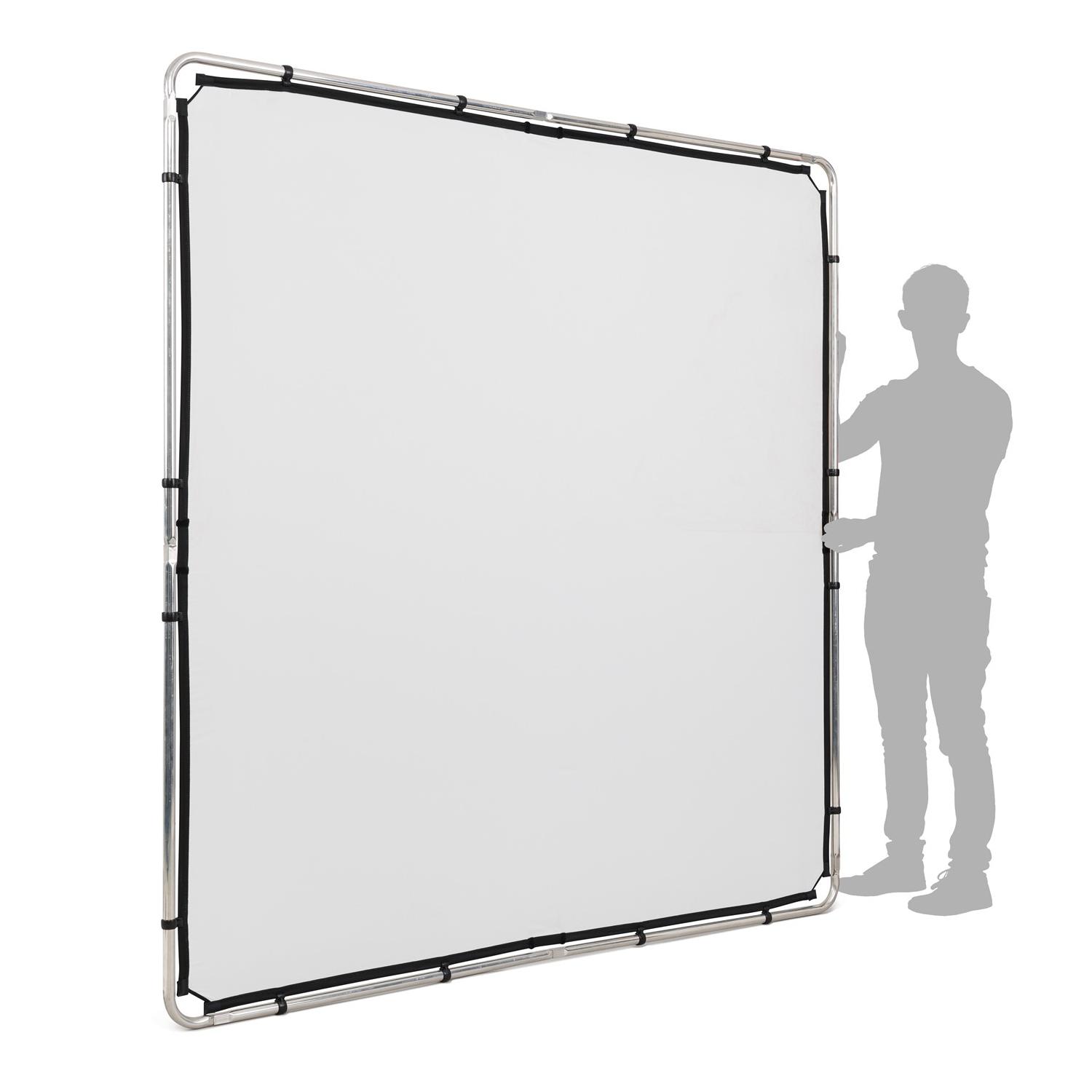 Manfrotto MLLC2201K (Pro Scrim All-In-One 2x2m) | Rama butterfly, tkanina czarna i dyfuzyjna -1.25EV, blenda Silver/White Manfro
