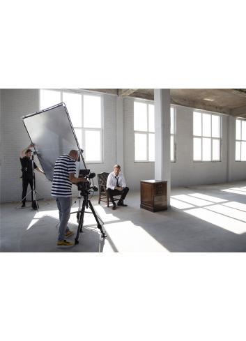 Manfrotto MLLC2201K (Pro Scrim All-In-One 2x2m) | Rama butterfly, tkanina czarna i dyfuzyjna -1.25EV, blenda Silver/White Manfro