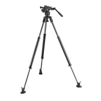 Manfrotto MVK612SNGFC | Karbonowy statyw wideo 635 Carbon Single Fast z głowicą MVH612AH, udźwig do 18 kg, wysokość do 171 cm Ma