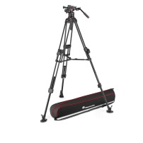 Manfrotto MVK612TWINFA | Aluminiowy statyw wideo 645 Alu Fast Twin z głowicą MVH612AH, udźwig do 18 kg, wysokość do 173 cm Manfr