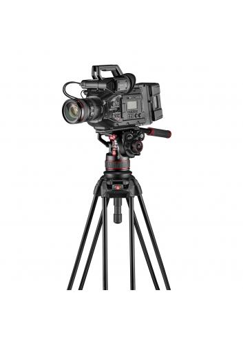 Manfrotto MVK612TWINFA | Aluminiowy statyw wideo 645 Alu Fast Twin z głowicą MVH612AH, udźwig do 18 kg, wysokość do 173 cm Manfr
