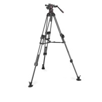 Manfrotto MVK612TWINFC | Karbonowy statyw wideo 645 Twin Fast Carbon z głowicą MVH612AH, udźwig do 12 kg, wysokość do 173 cm Man