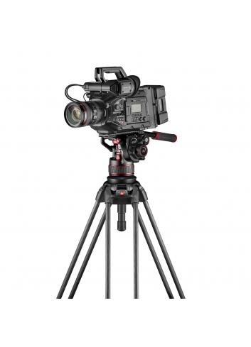 Manfrotto MVK612TWINFC | Karbonowy statyw wideo 645 Twin Fast Carbon z głowicą MVH612AH, udźwig do 12 kg, wysokość do 173 cm Man