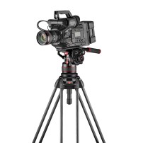 Manfrotto MVK612TWINFC | Karbonowy statyw wideo 645 Twin Fast Carbon z głowicą MVH612AH, udźwig do 12 kg, wysokość do 173 cm Man