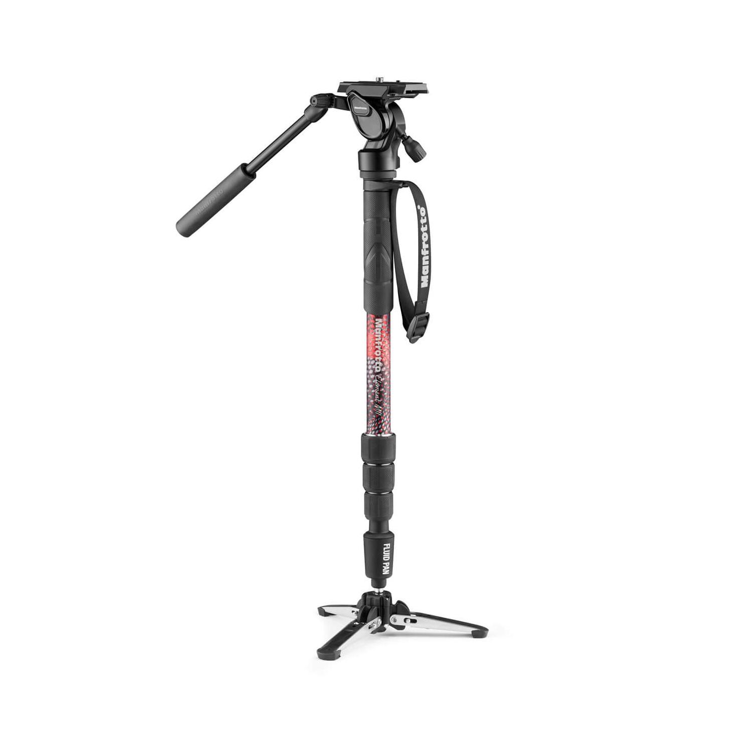Manfrotto MVMELMIIA4LIVE | Aluminiowy monopod wideo Element MII z głowicą Manfrotto 400AH, udźwig do 4kg, wysokość do 137 cm Man