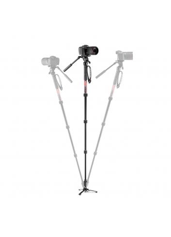 Manfrotto MVMELMIIA4LIVE | Aluminiowy monopod wideo Element MII z głowicą Manfrotto 400AH, udźwig do 4kg, wysokość do 137 cm Man