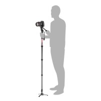 Manfrotto MVMELMIIA4LIVE | Aluminiowy monopod wideo Element MII z głowicą Manfrotto 400AH, udźwig do 4kg, wysokość do 137 cm Man