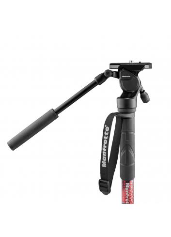 Manfrotto MVMELMIIA4LIVE | Aluminiowy monopod wideo Element MII z głowicą Manfrotto 400AH, udźwig do 4kg, wysokość do 137 cm Man