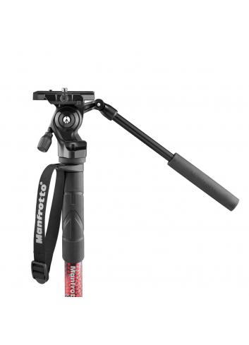 Manfrotto MVMELMIIA4LIVE | Aluminiowy monopod wideo Element MII z głowicą Manfrotto 400AH, udźwig do 4kg, wysokość do 137 cm Man