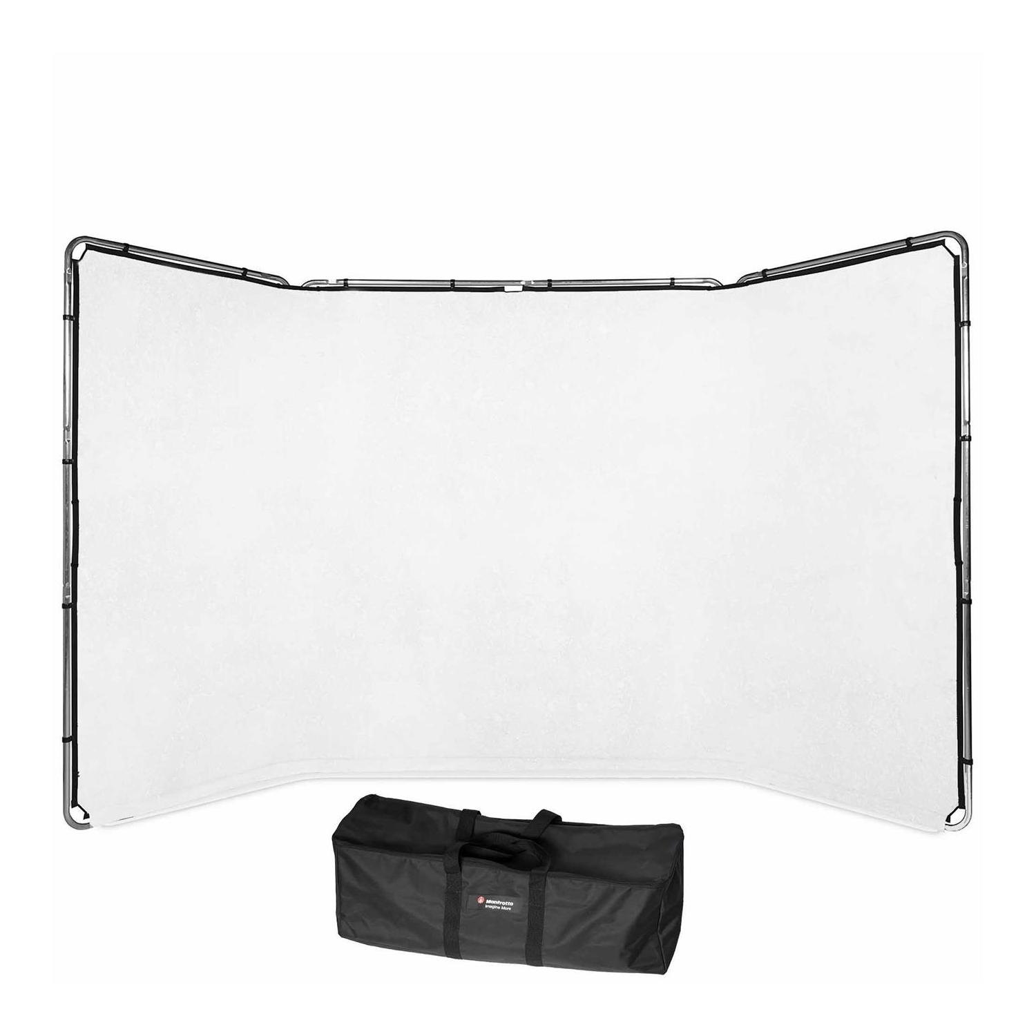 Lastolite LL LB7623 | Panoramiczne tło tkaninowe z ramą, Panoramic White, białe, 4 x 2.3 m Lastolite - 1
